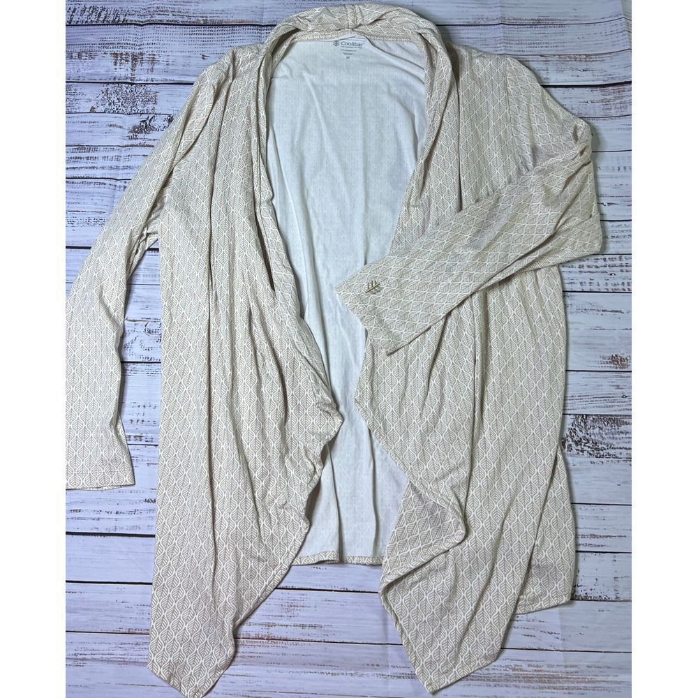 Coolbar Sun Protection Textured Draped Open Front Cardigan Cover Up 3X golf